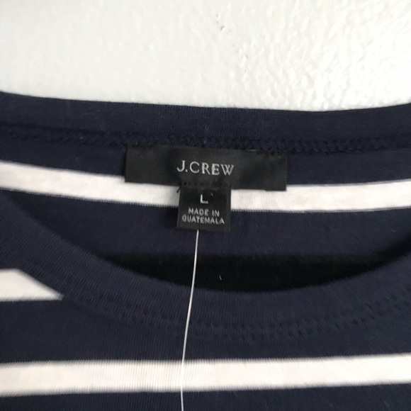 J Crew Nautical Striped Knit Cutaway Mini Dress NWT Large - Picture 4 of 8